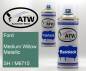 Preview: Ford, Medium Willow Metallic, SH / M6715: 400ml Sprühdose + 400ml Klarlack - Set, von ATW Autoteile West.